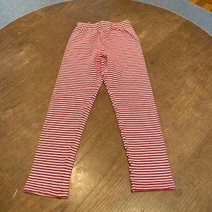 Red and White Stripe Leggings